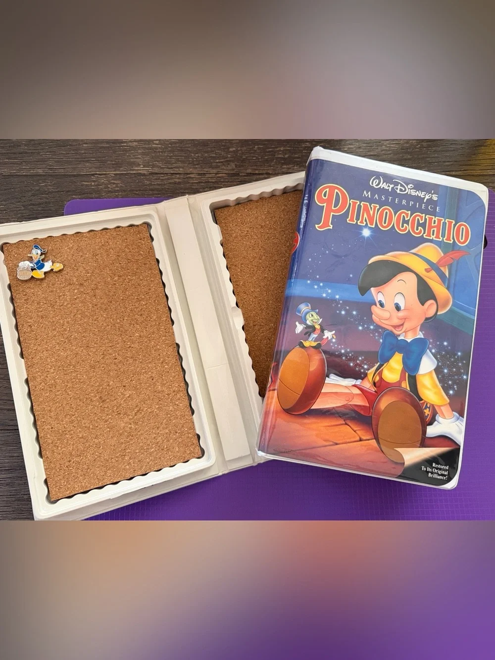 Vintage Disney VHS Pin Board — Pinocchio
